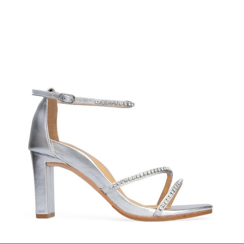 Bared Footwear Sungem Women's Silver Heeled Sandals